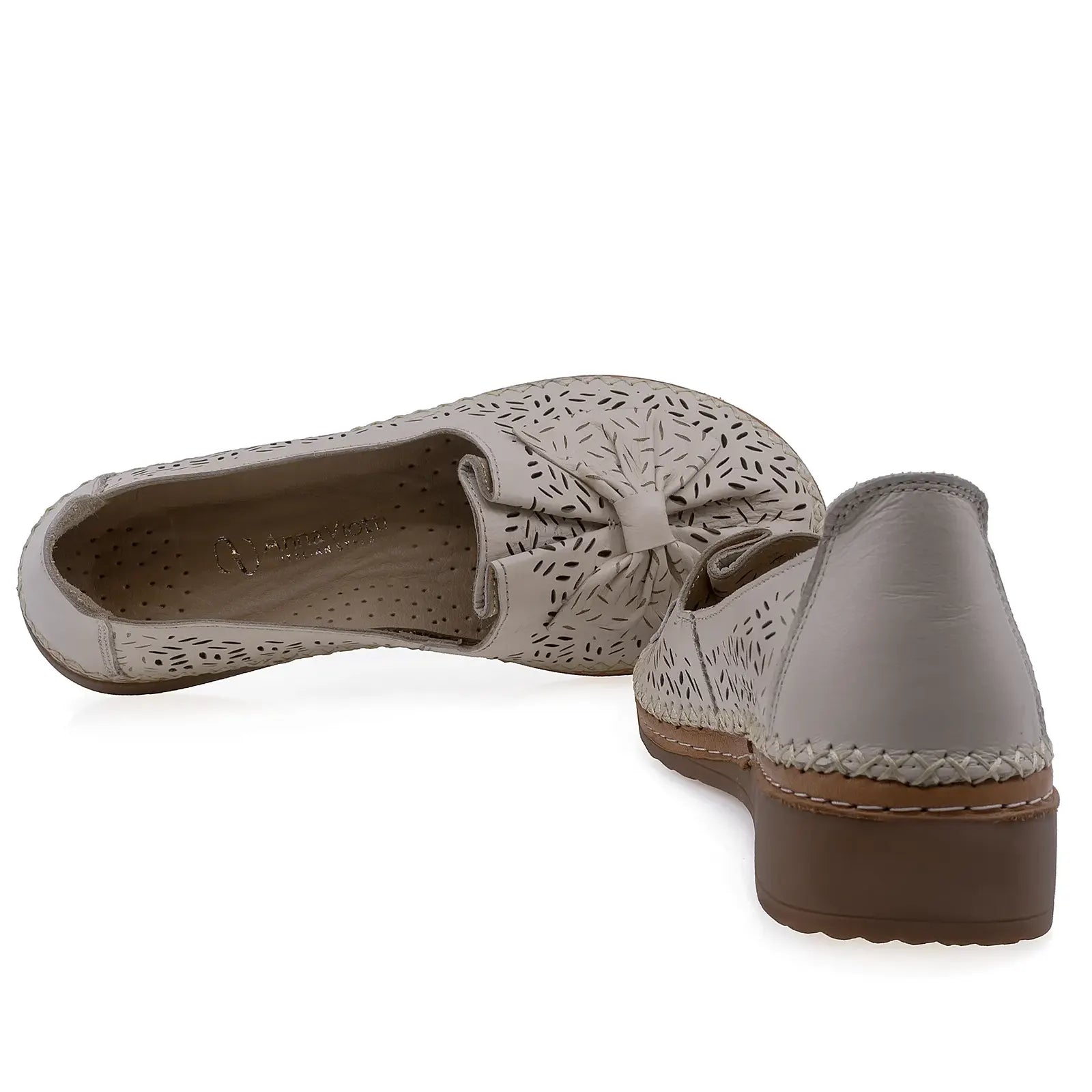 Pantofi Dama Casual Anna Viotti Piele naturala D27-04158 bej
