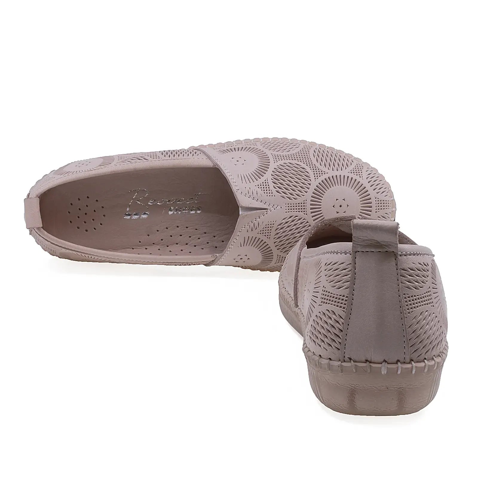 Pantofi Dama Casual Anna Viotti Piele naturala D43-07 pudra