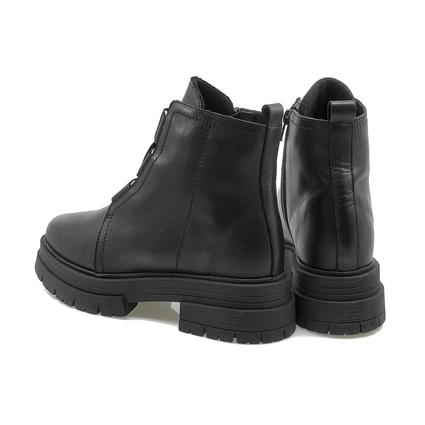 Ghete dama Anna Viotti din piele naturala D44-4522 negru