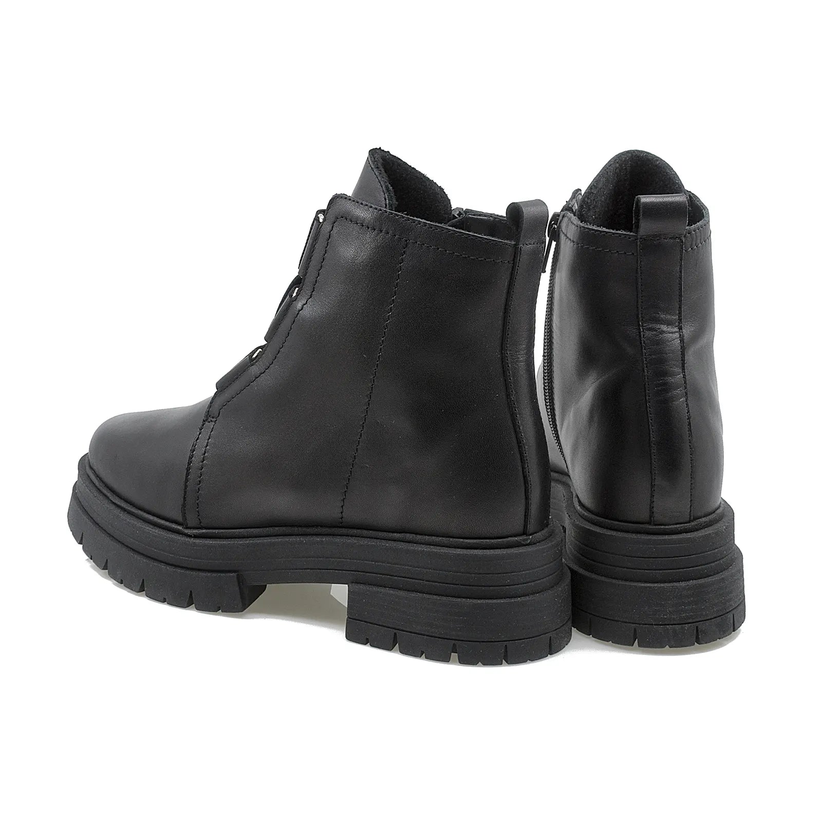 Ghete dama Anna Viotti din piele naturala D44-4522 negru