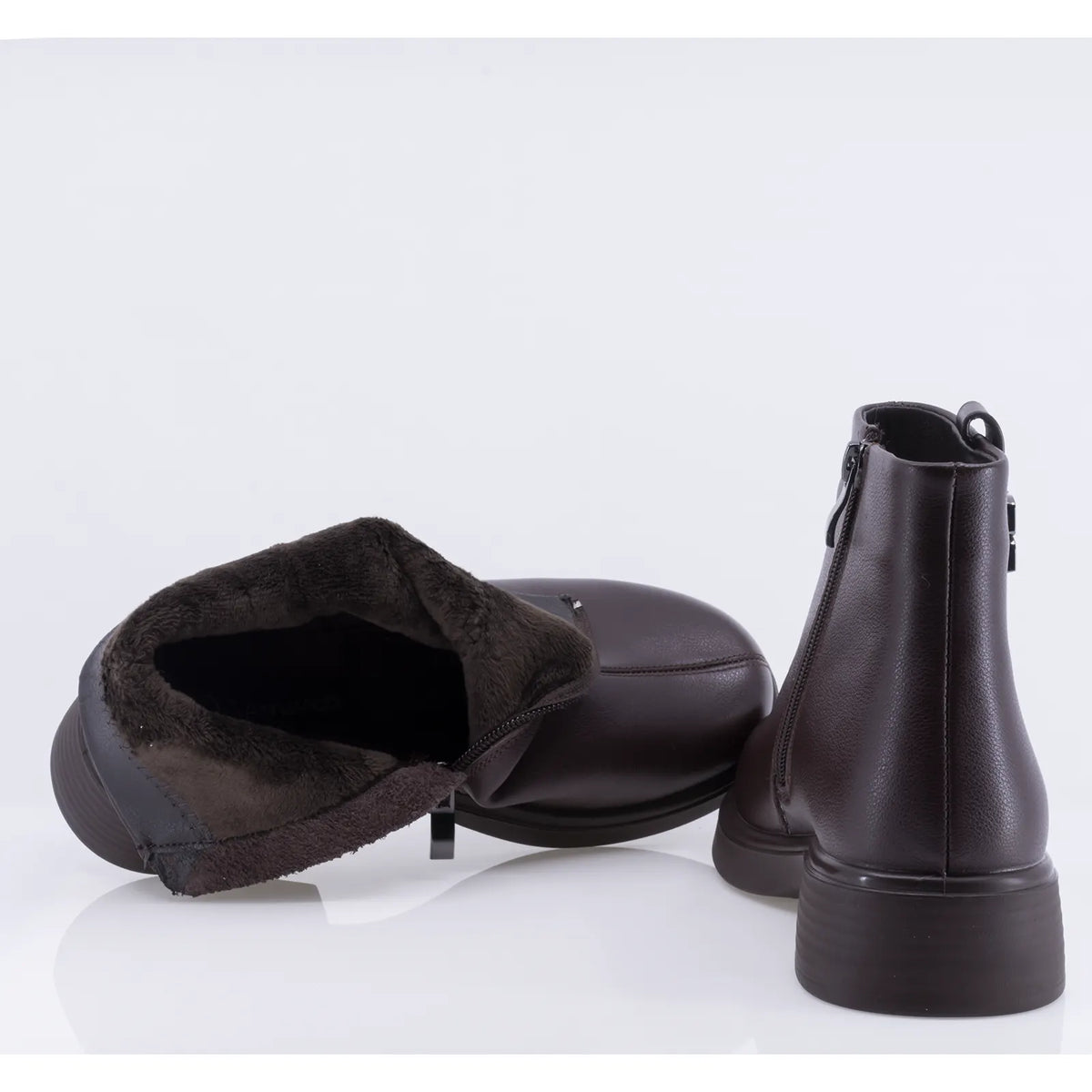 Ghete dama casual Anna Viotti piele naturala D111-5E99252-1 maro