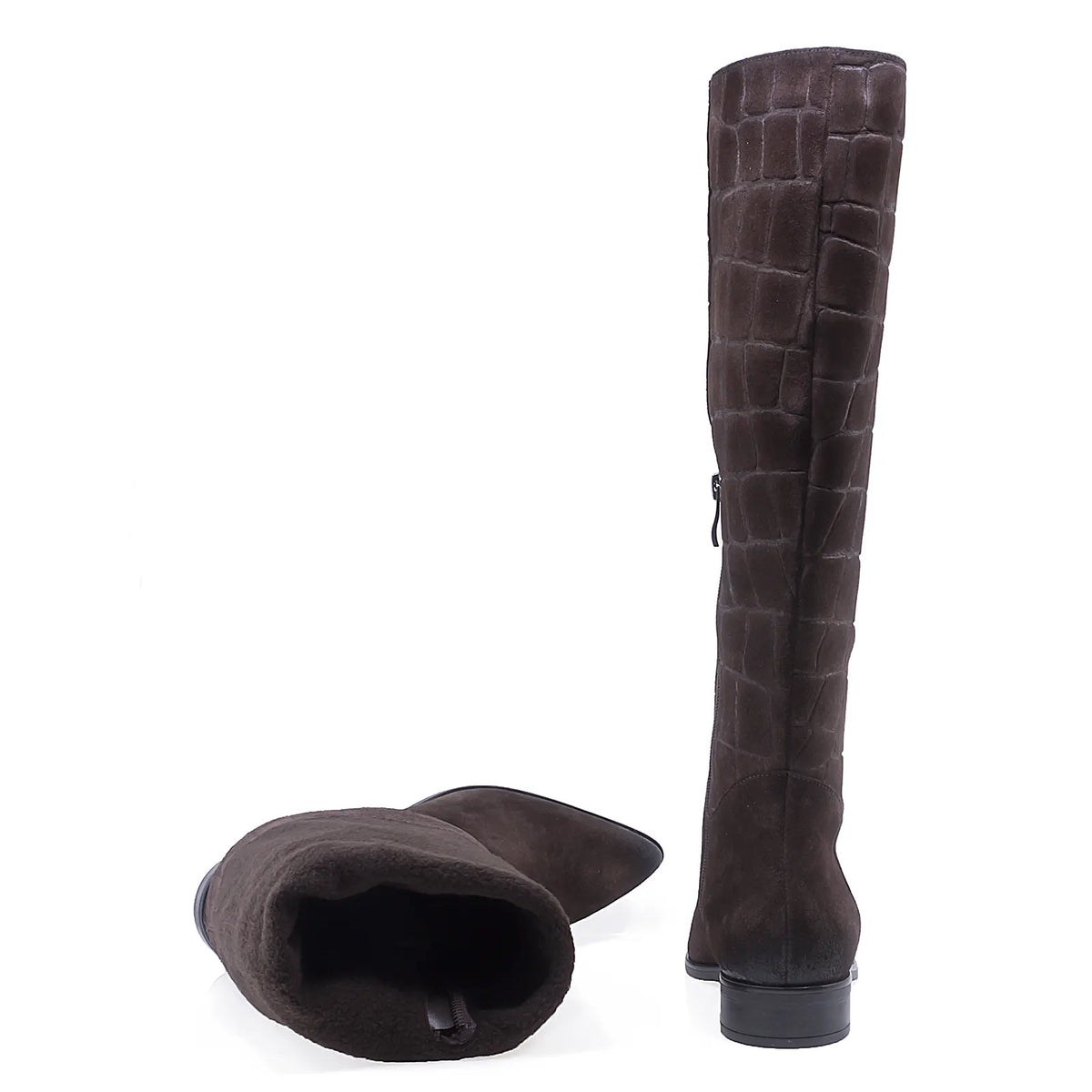 Cizme dama casual Kordel piele nabuc D3202 cioco