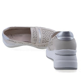 Pantofi dama casual Anna Viotti piele naturla D111-85111 gri