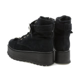 Ghete dama Anna Viotti casual din piele intoarsa  D44-476 B negru-4