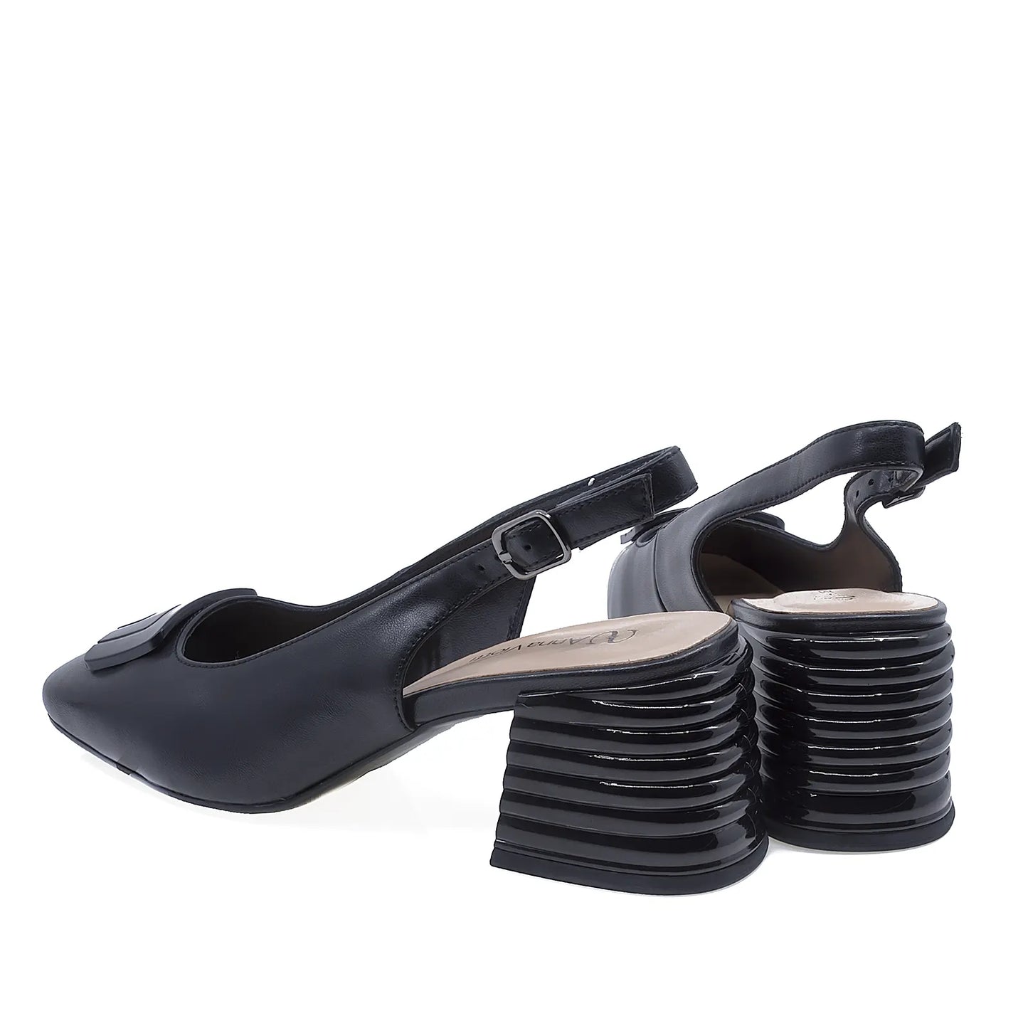 Pantofi damă eleganti piele naturala Anna Viotti  D105-6371P-A11-X16 negru