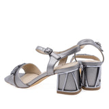 Sandale dama elegante Anna Viotti piele naturala D106-RD1167A96 argintiu