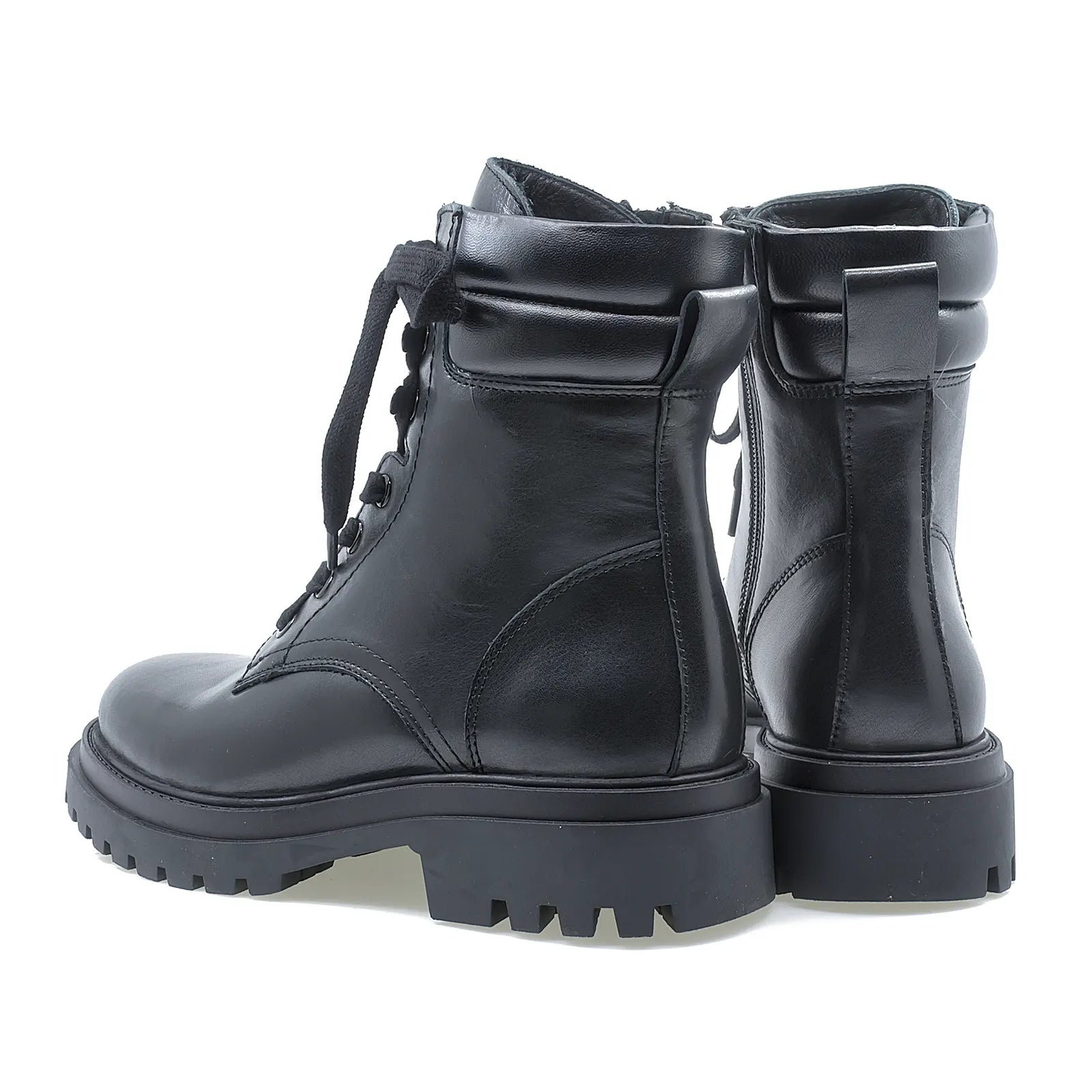 Ghete dama Anna Viotti din piele naturala D15-1055 negru-4