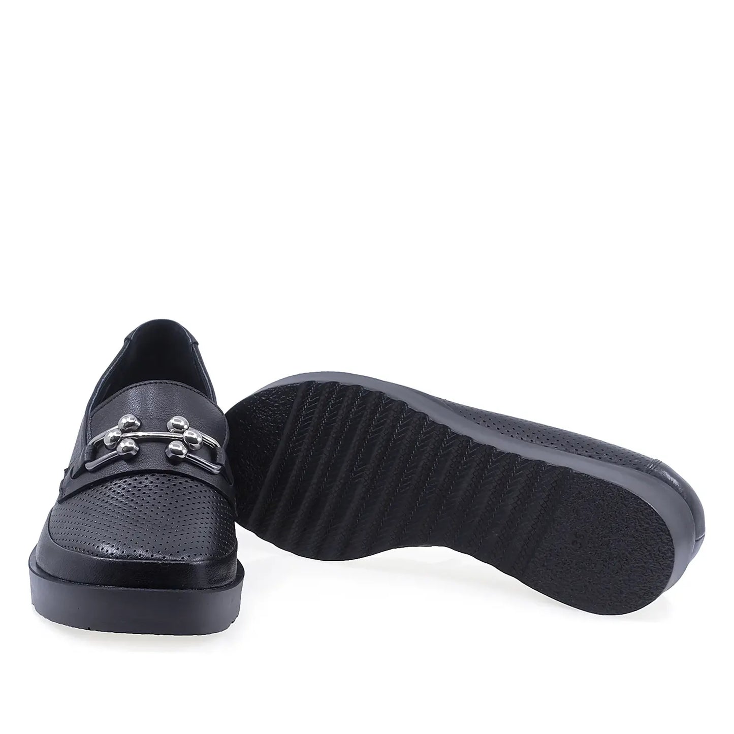 Pantofi Dama Casual Anna Viotti Piele naturala D22-S444 negru