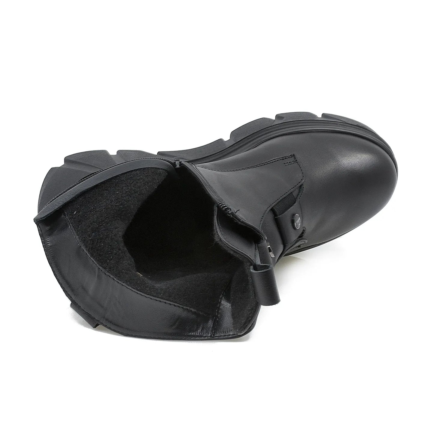 Ghete dama Anna Viotti din piele naturala D44-4432 negru