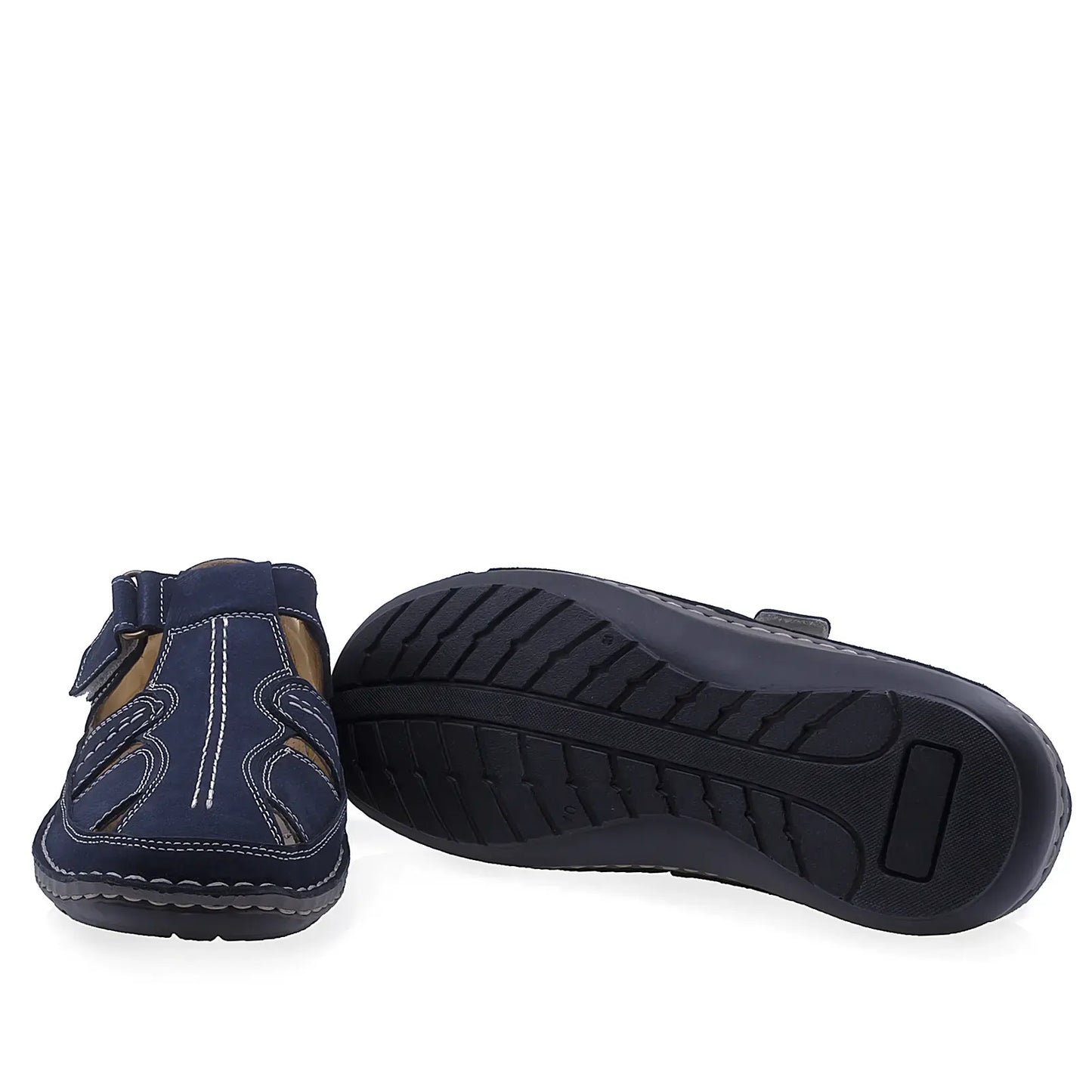 Pantofi barbati casual Goretti piele nabuc B36-9991-107 bleumarin