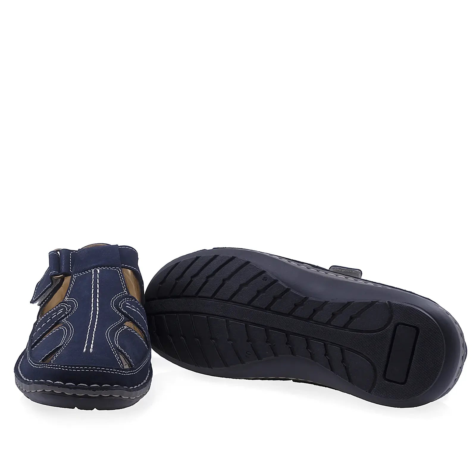 Pantofi barbati casual Goretti piele nabuc B36-9991-107 bleumarin