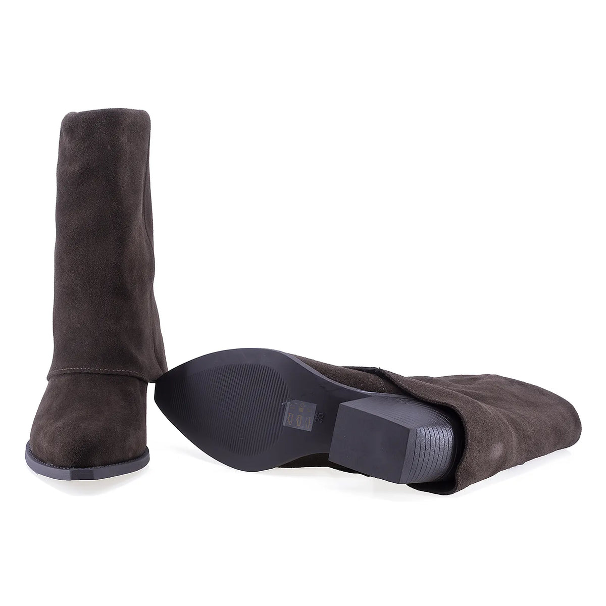 Cizme Dama Casual Anna Viotti Piele Intoarsa D115-2380-29R-02 maro