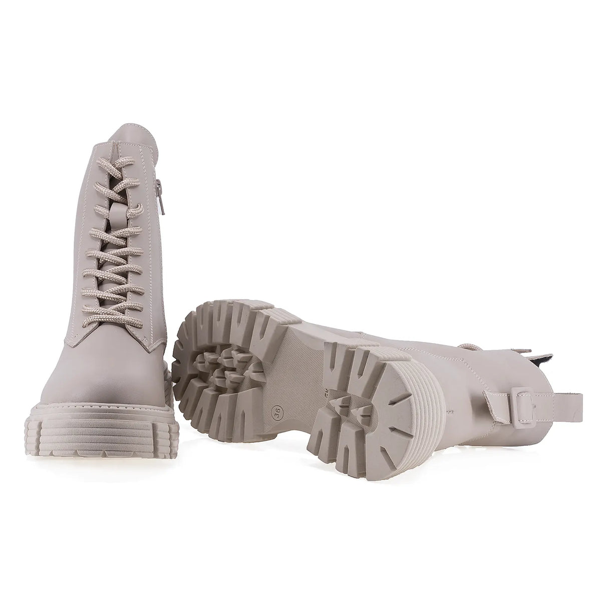 Ghete dama casual Anna Viotti piele naturala D44-4614 bej