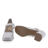 Pantofi dama eleganti Feeling piele lacuita D91295 alb