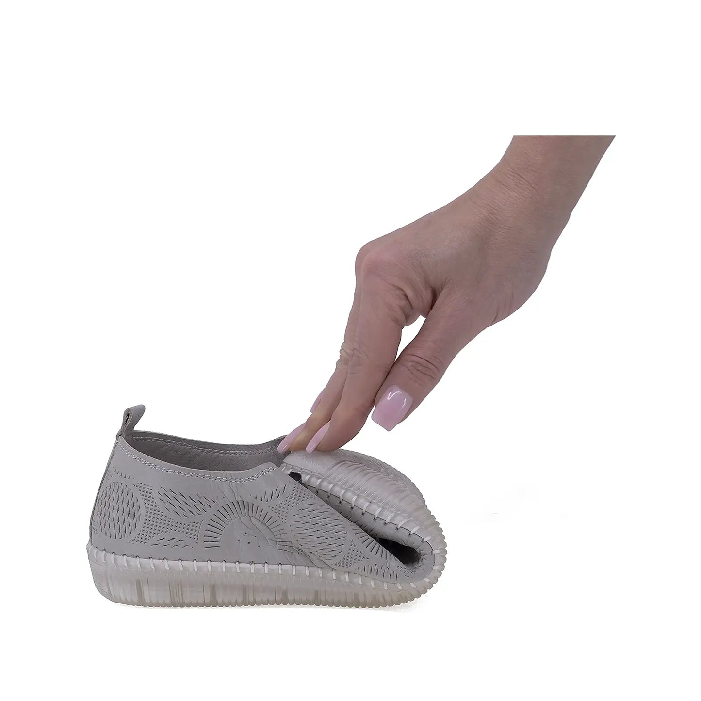 Pantofi Dama Casual Anna Viotti Piele naturala D43-01 crem