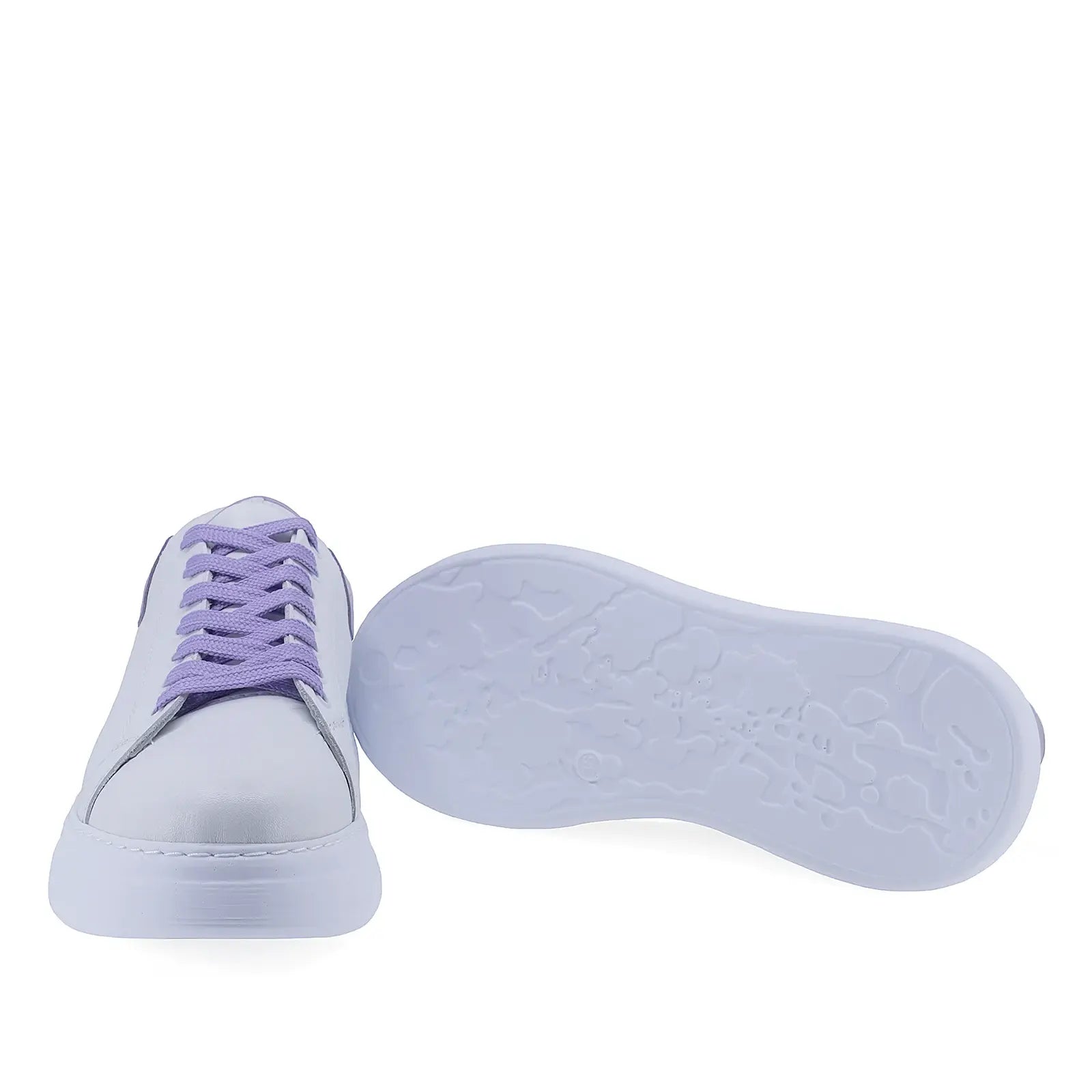 Pantofi Dama Casual Anna Viotti Piele naturala D16-450 alb/lila