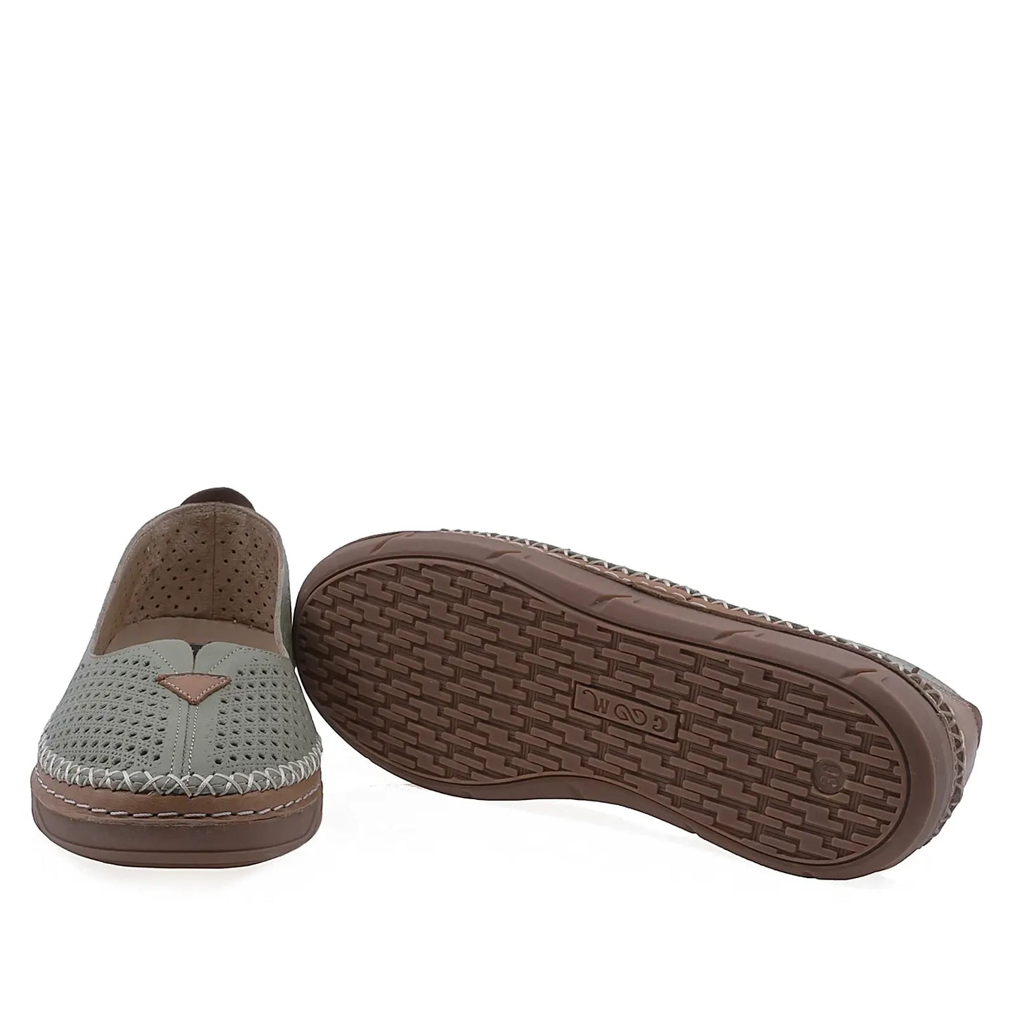 Pantofi dama casual Anna Viotti piele naturla D27-533 verde