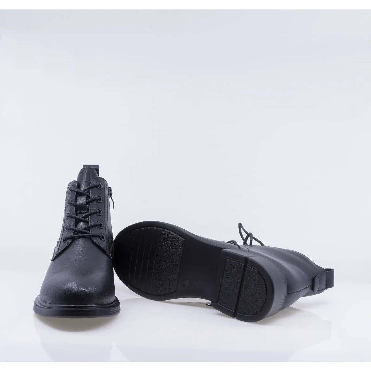 Ghete dama casual Anna Viotti piele naturala D111-B4432 negre