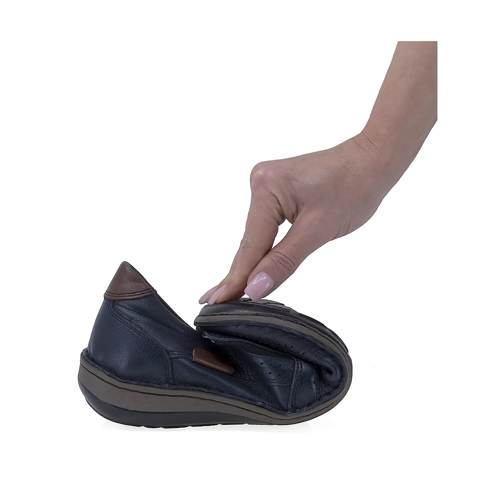 Pantofi barbati casual Goretti piele naturala B36-9505 bleumarin