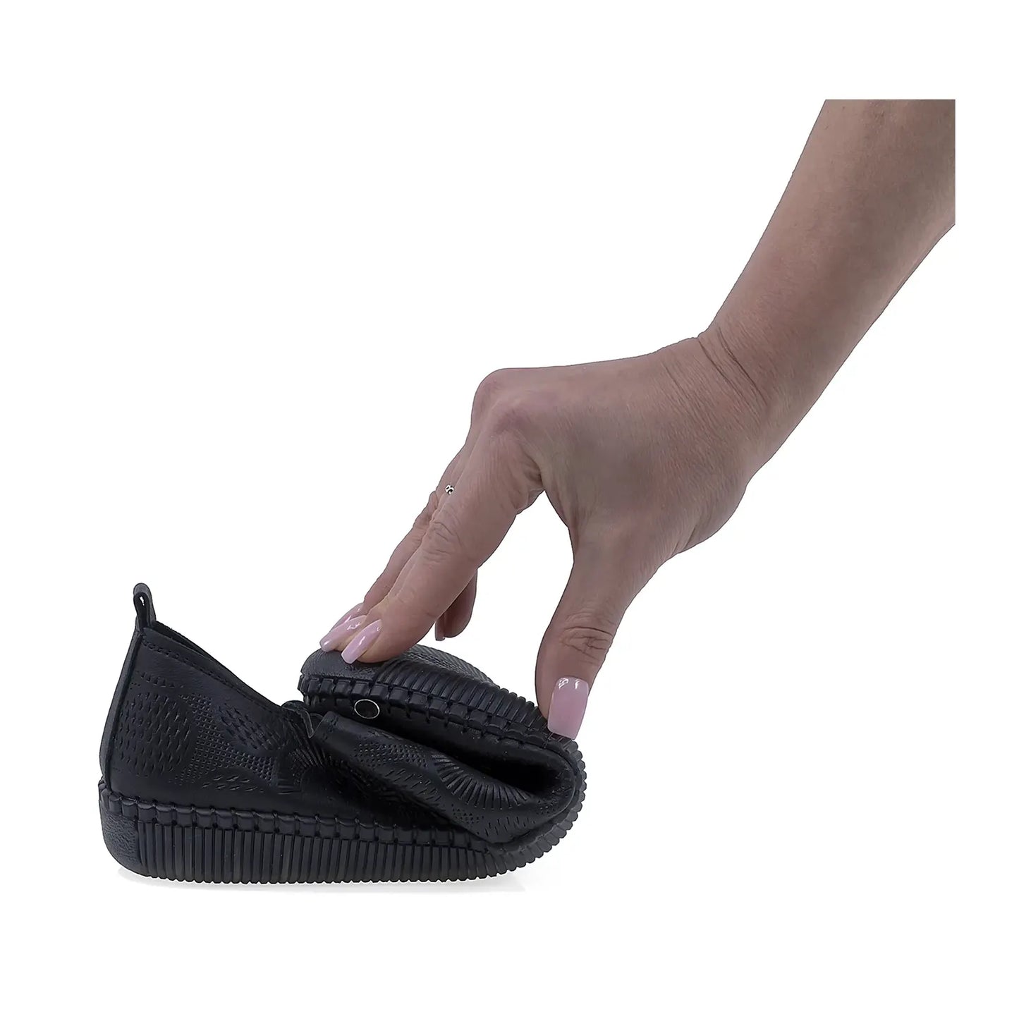 Pantofi Dama Casual Anna Viotti Piele naturala D43-01 negru