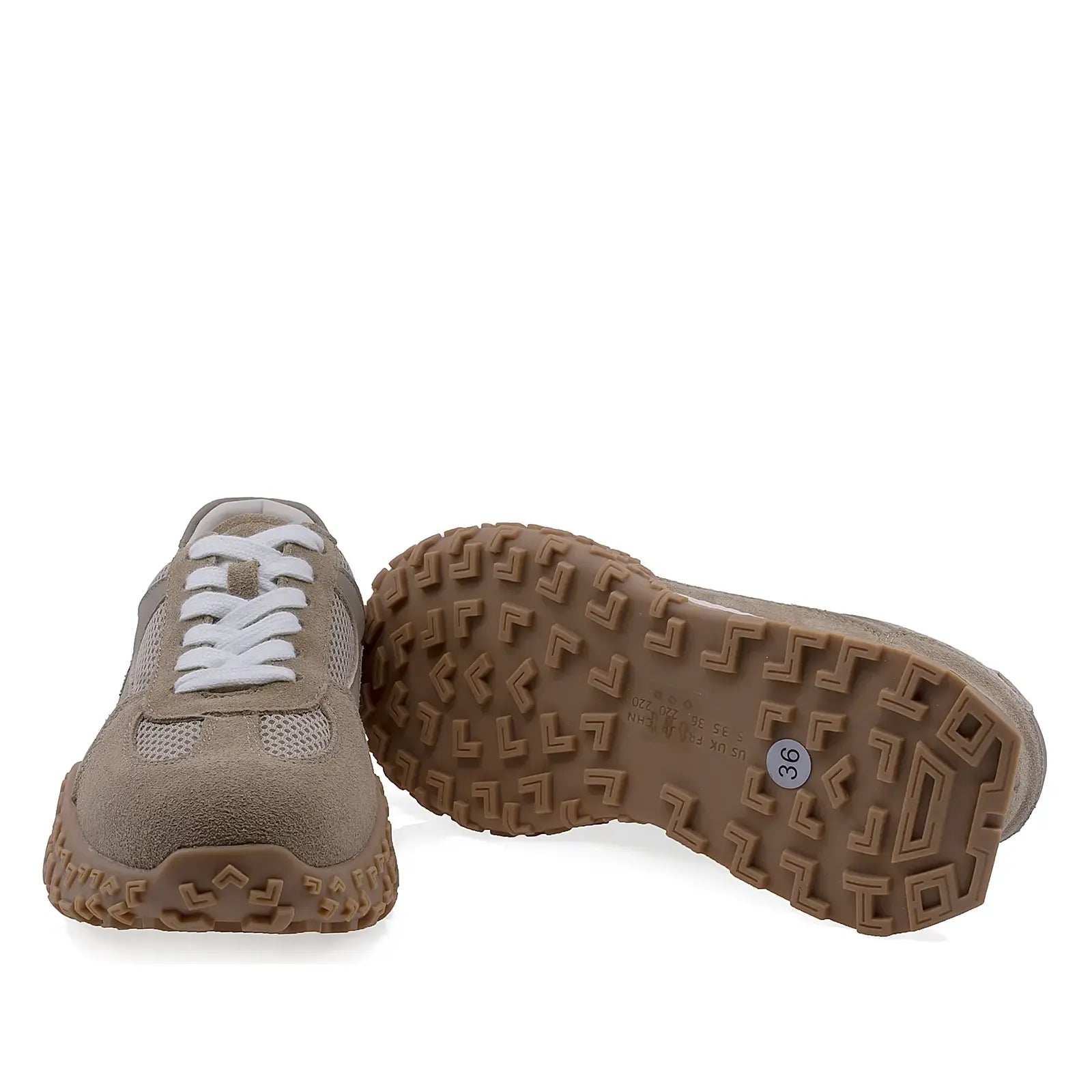 Pantofi dama sport Anna Viotti piele intoarsa, D116-59262-01RTLT, camel