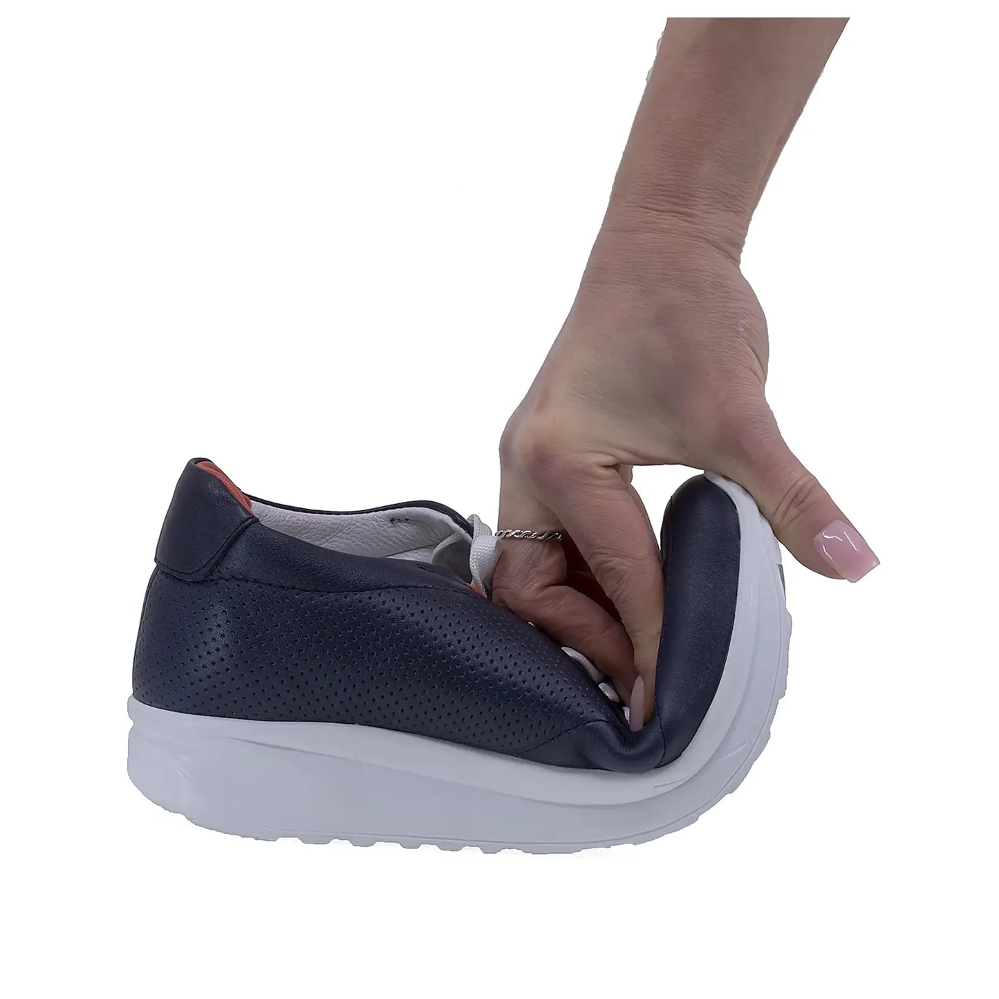 Pantofi Dama Casual Anna Viotti Piele naturala D16-1921 bleumarin