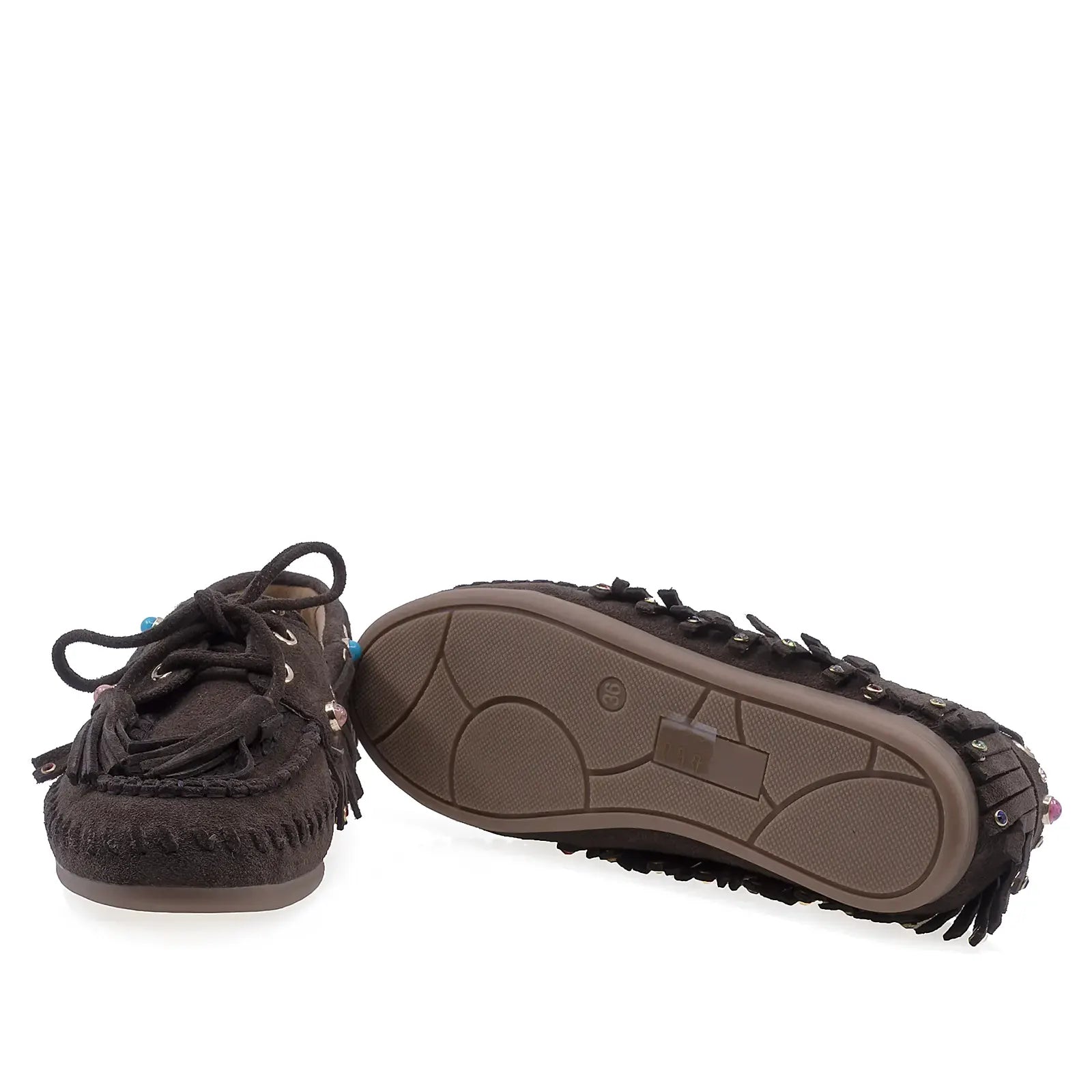 Pantofi Dama Casual Anna Viotti Piele intoarsa D116-2657-11R maro