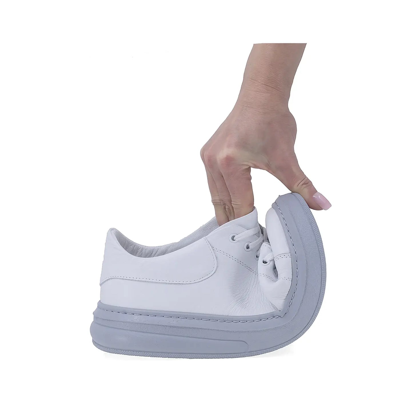 Pantofi barbati casual Goretti piele naturala B16-1450 alb