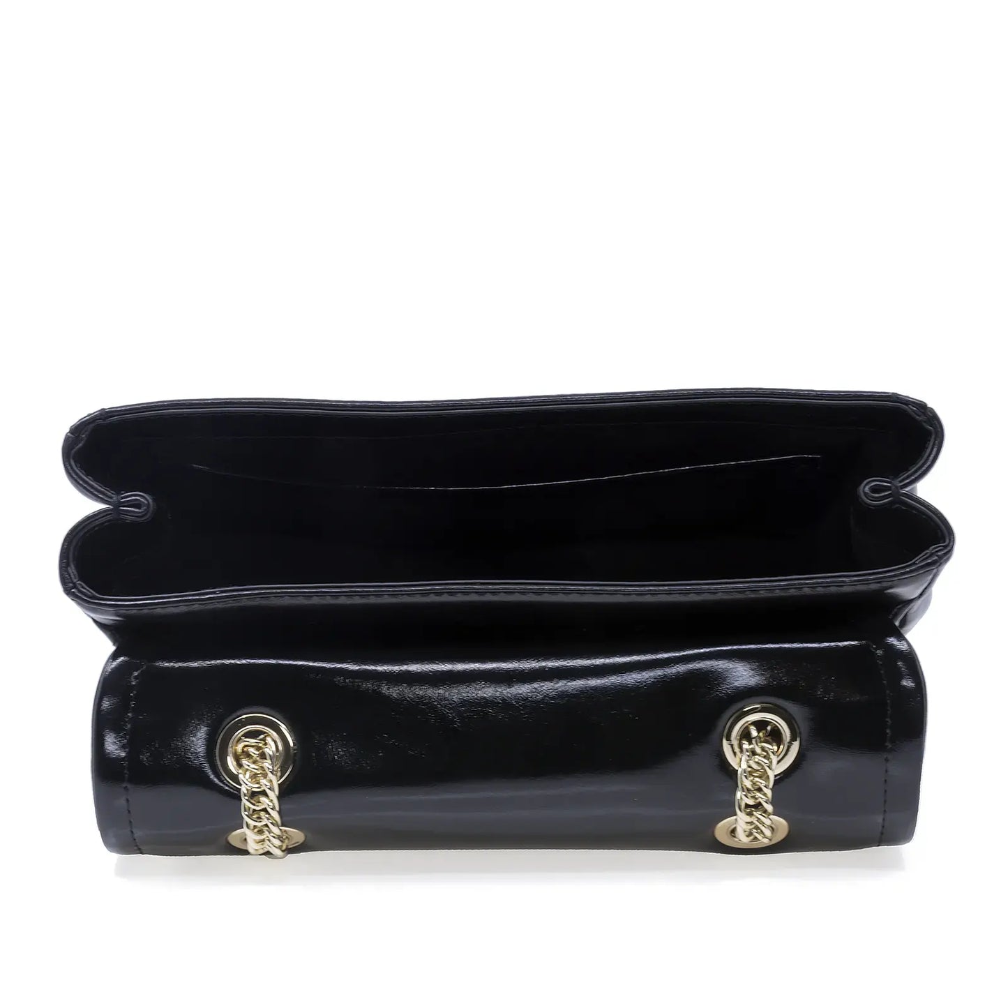 Geantă damă Anna Viotti piele naturala lucioasa CS6669A002 neagra