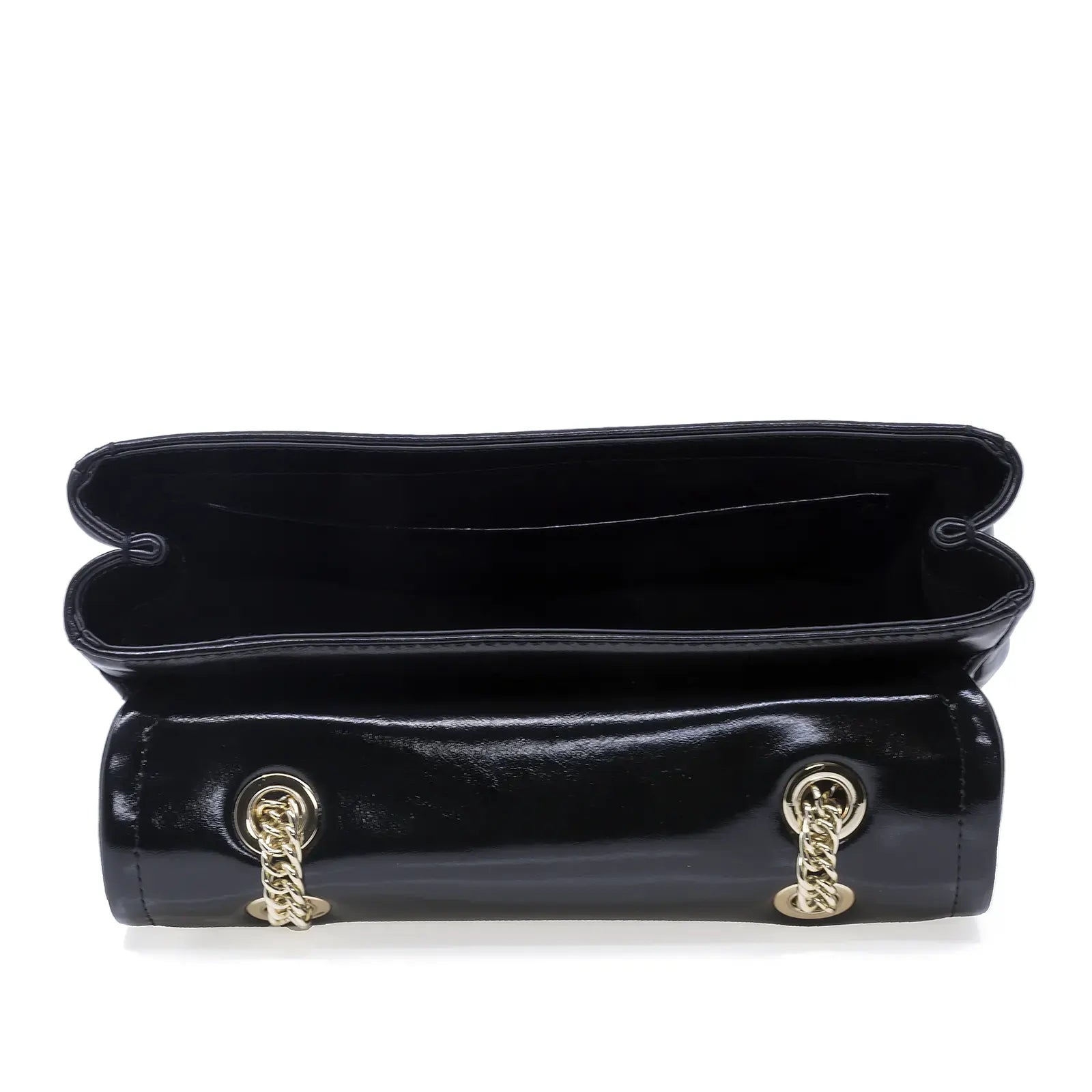 Geantă damă Anna Viotti piele naturala lucioasa CS6669A002 neagra