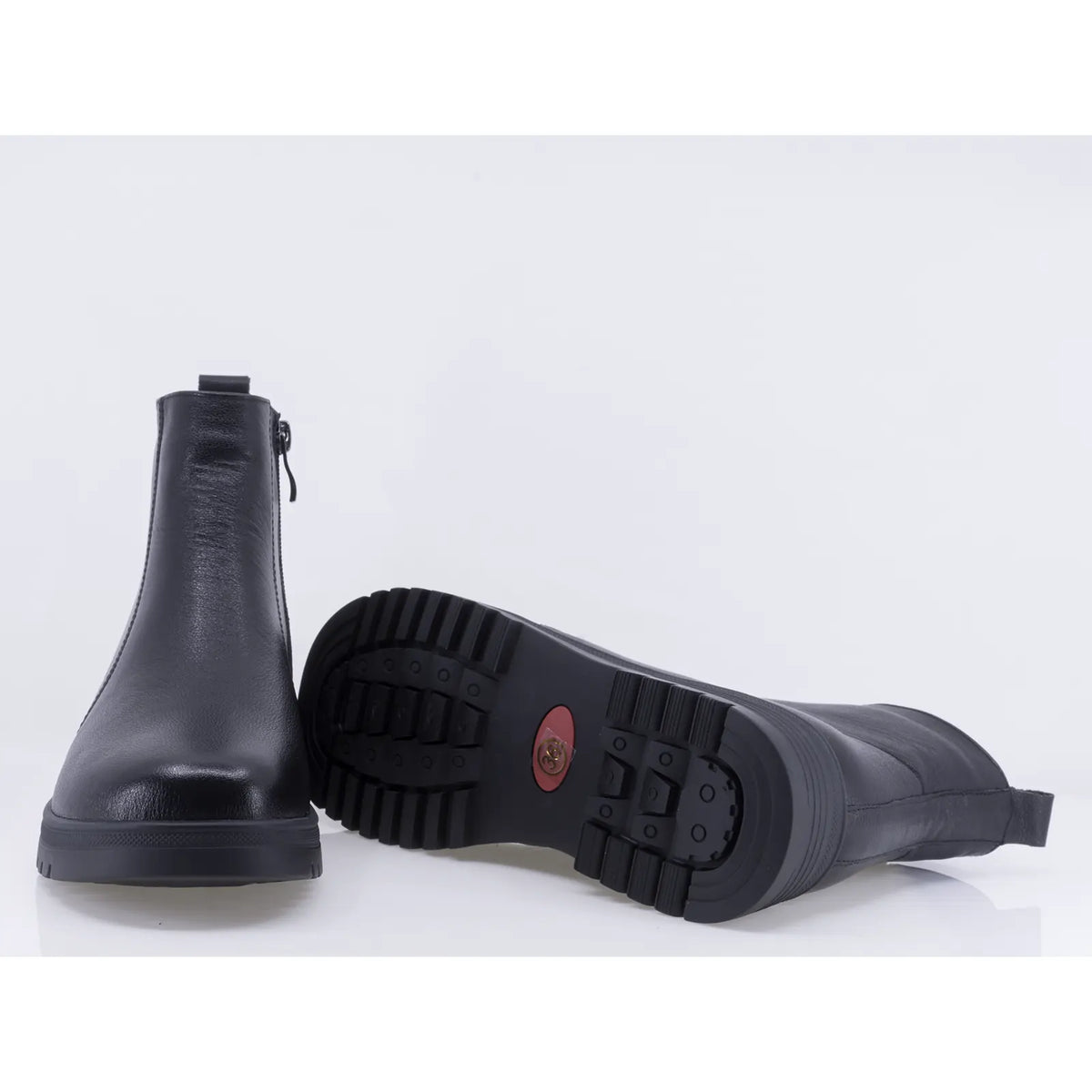 Ghete dama casual Anna Viotti piele naturala D111-5F98202-1 negre