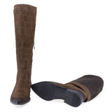 Cizme dama casual Kordel piele nabuc D3202 maro