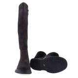 Cizme dama casual Anna Viotti piele intoarsa D123-J16-2FA2687-800-H802 maro