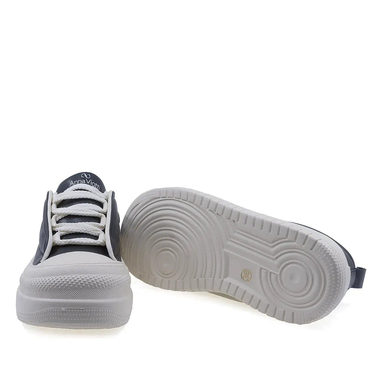 Pantofi dama casual Anna Viotti piele naturala D106-80 negri