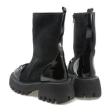 Ghete dama Anna Viotti din piele intoarsa D44-4406 negru-4