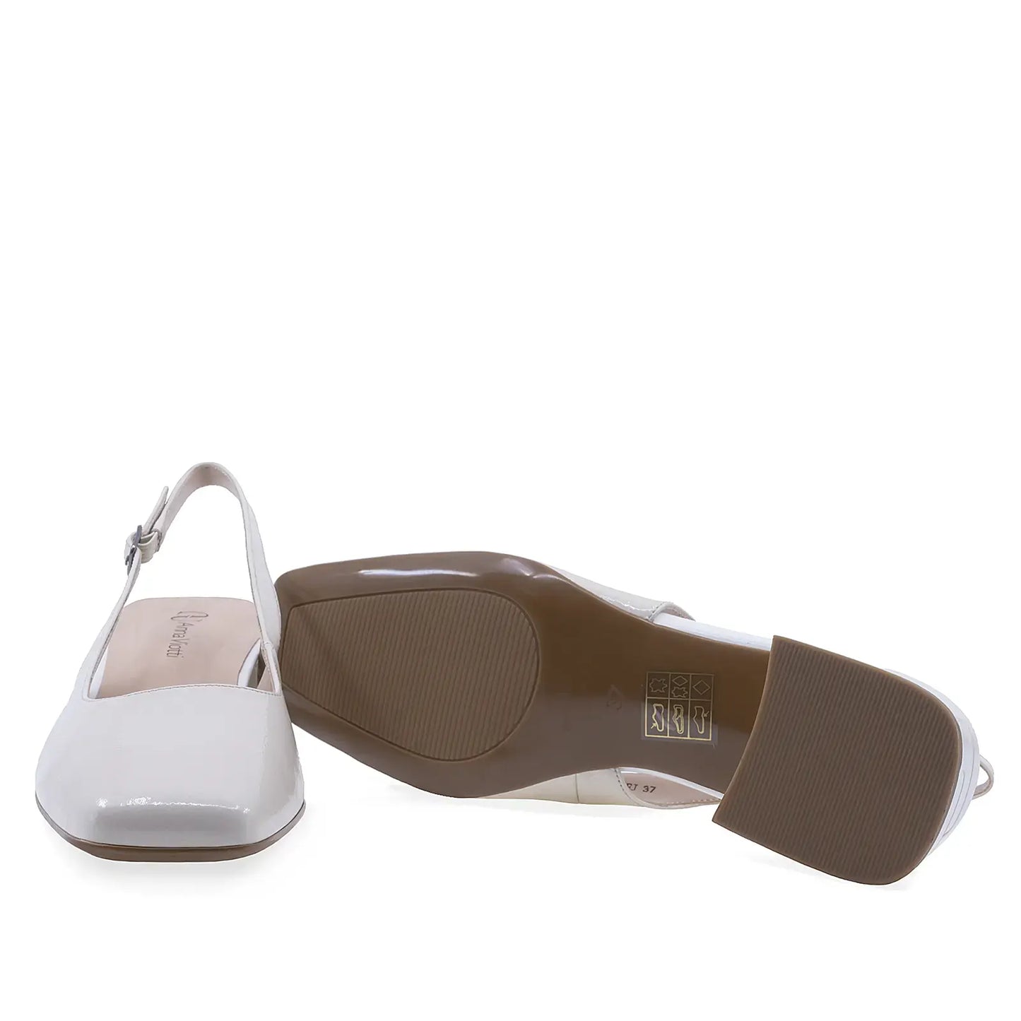 Pantofi dama eleganti Anna Viotti piele lacuita D105-6210P-J300-YT09 bej