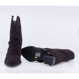 Ghete Dama Casual Anna Viotti Piele Intoarsa D105-8077R-F218-N43 maro