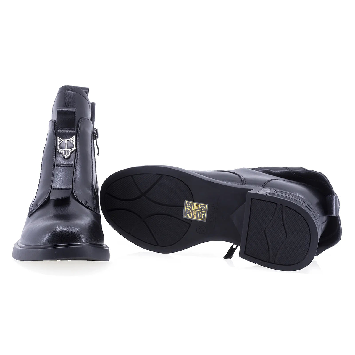 Ghete dama casual Sole piele naturala 07 negre