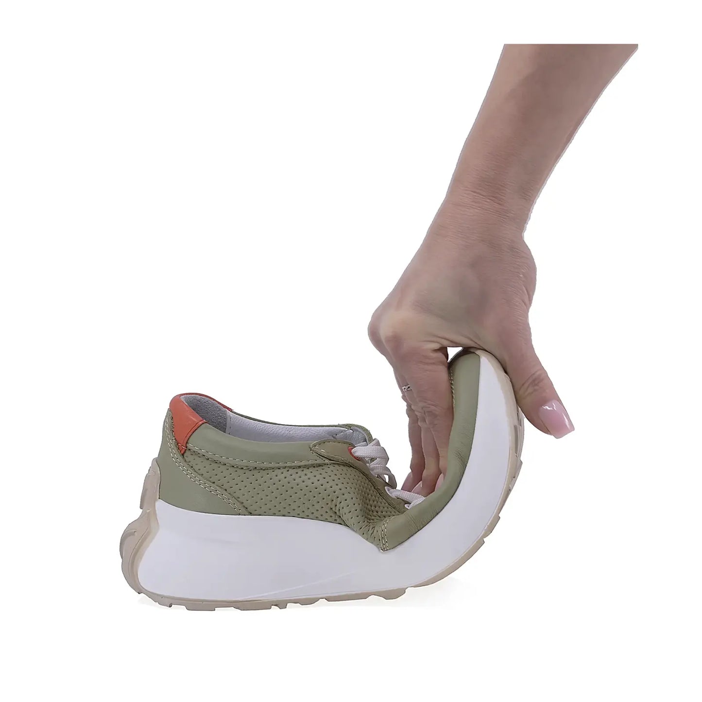 Pantofi Dama Casual Anna Viotti Piele naturala D16-703 verde