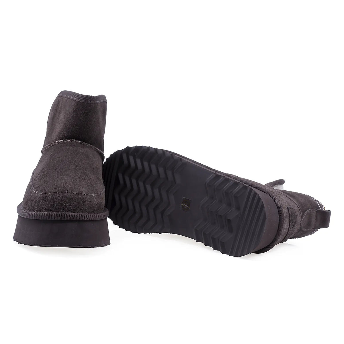 Ghete dama casual Anna Viotti piele intoarsa D114-JRGB001-1 maro