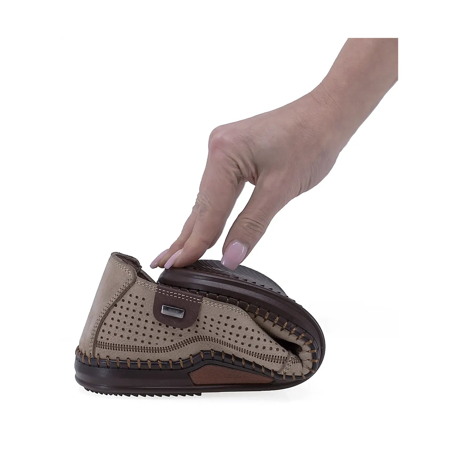 Pantofi barbati casual Goretti piele nubuc B25-7573 bej