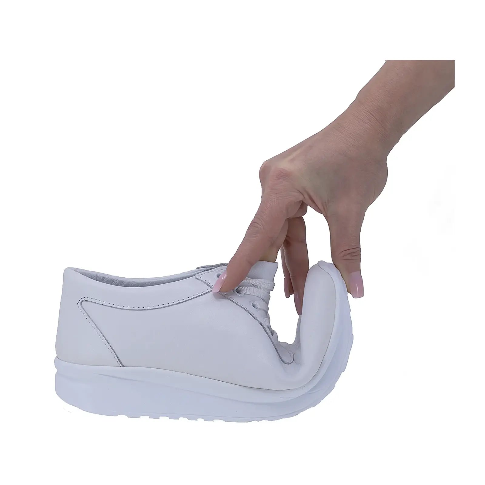 Pantofi dama casual Anna Viotti piele naturala D16-1904 alb