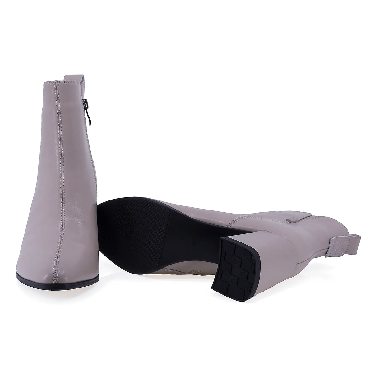 Botine dama elegante Anna Viotti piele naturala D106-M572-Q478-3 bej