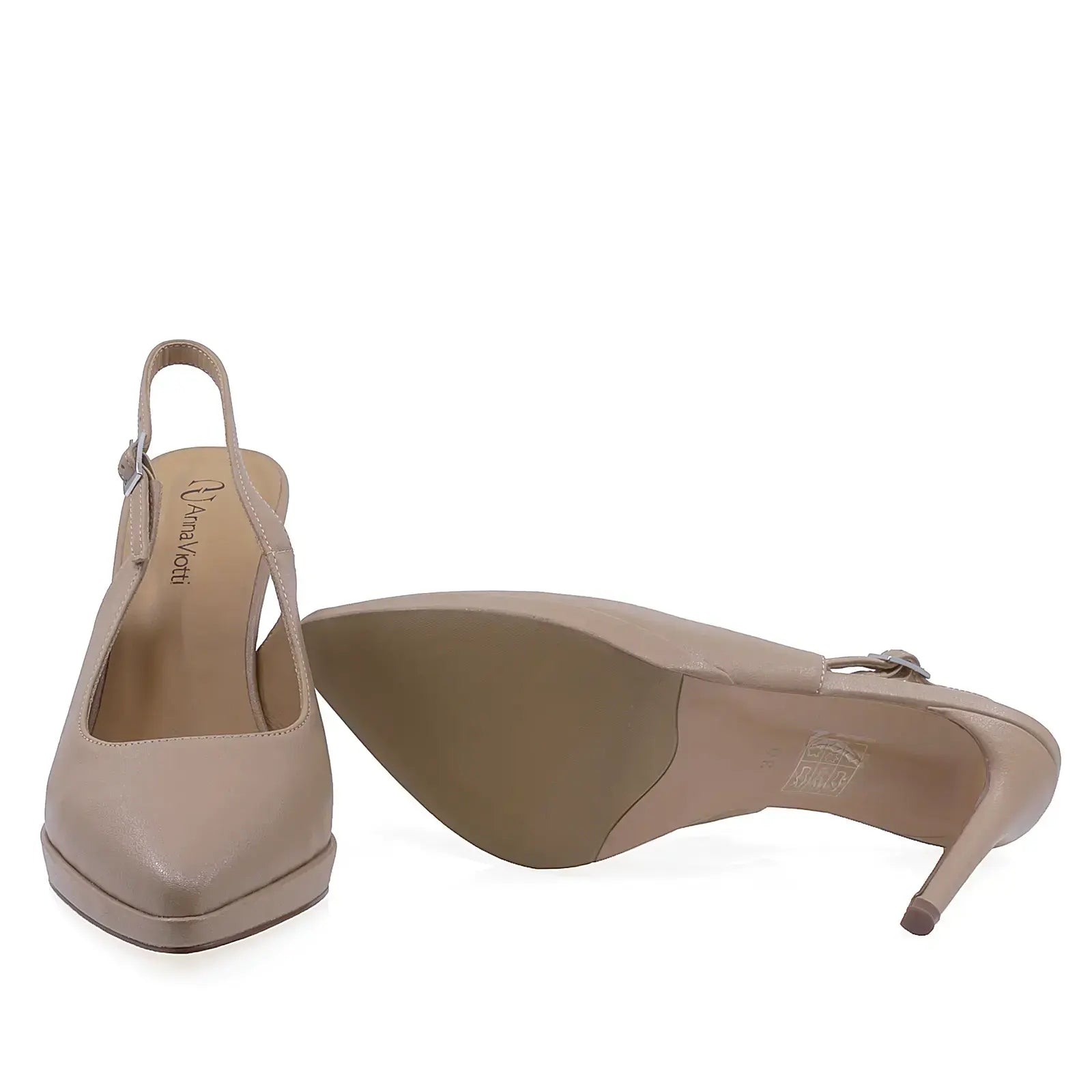 Pantofi dama eleganti Anna Viotti piele naturala D105-12-2 bej