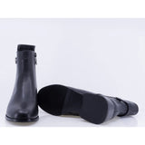 Botine dama elegante Anna Viotti piele naturala D122-W52-6H133-4 negre