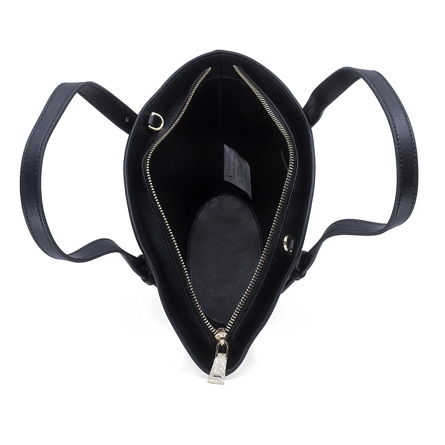Geantă damă Anna Viotti piele naturala CS7489A005 neagra
