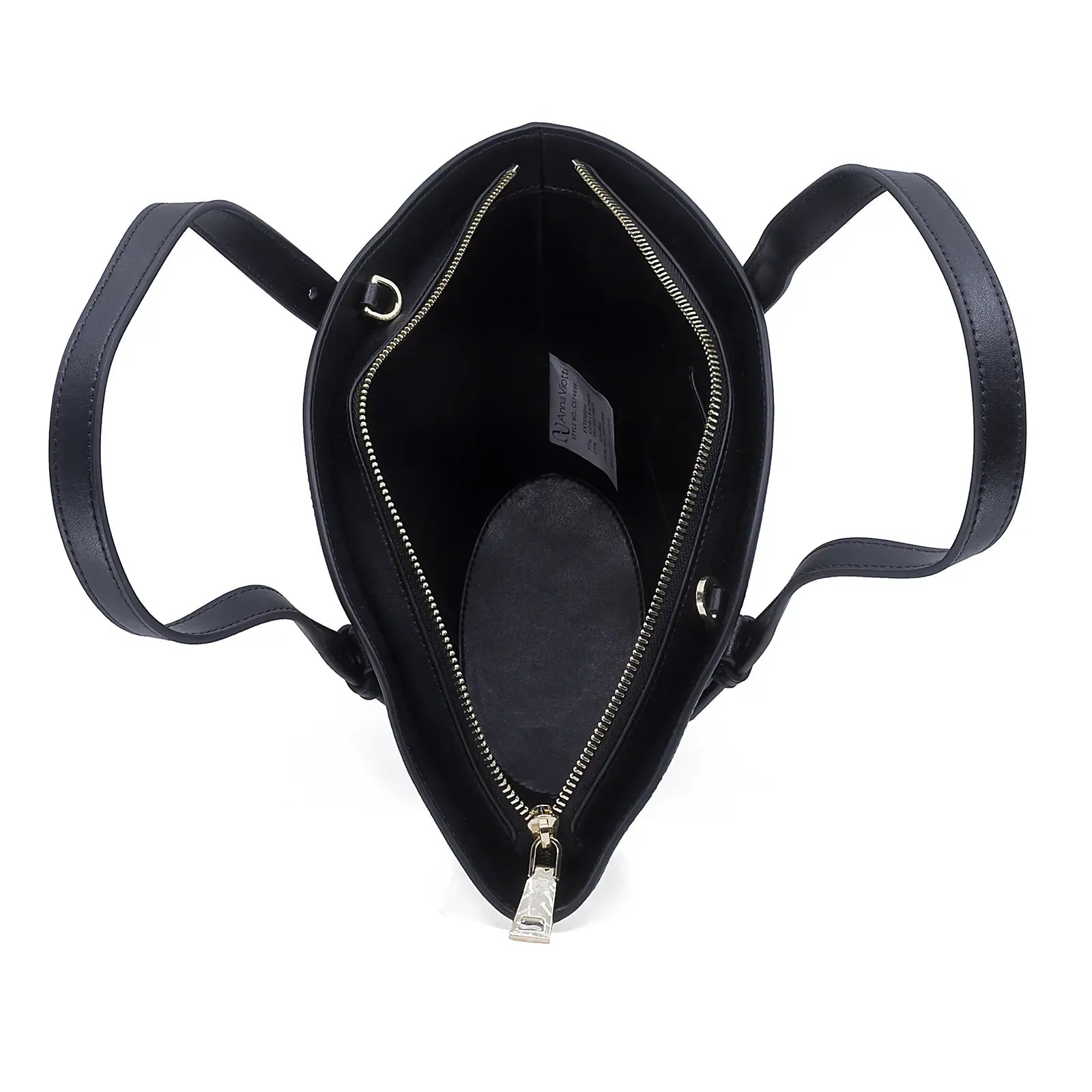 Geantă damă Anna Viotti piele naturala CS7489A005 neagra