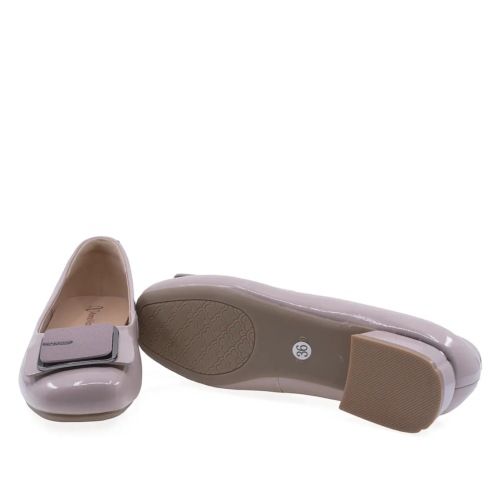 Pantofi dama eleganti Anna Viotti piele lacuita D111-3V92602-75 nude