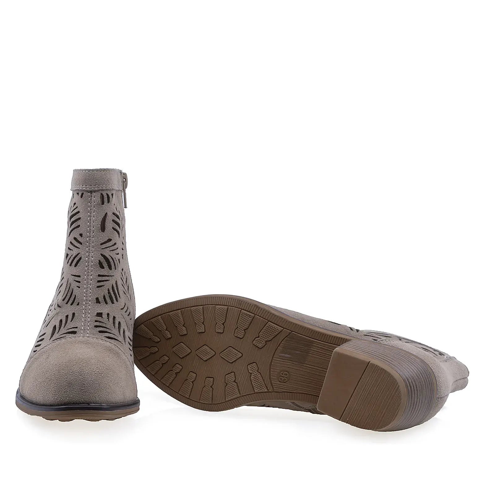 Ghete Dama de vara Casual Anna Viotti Piele intoarsa D116-2600-01R bej