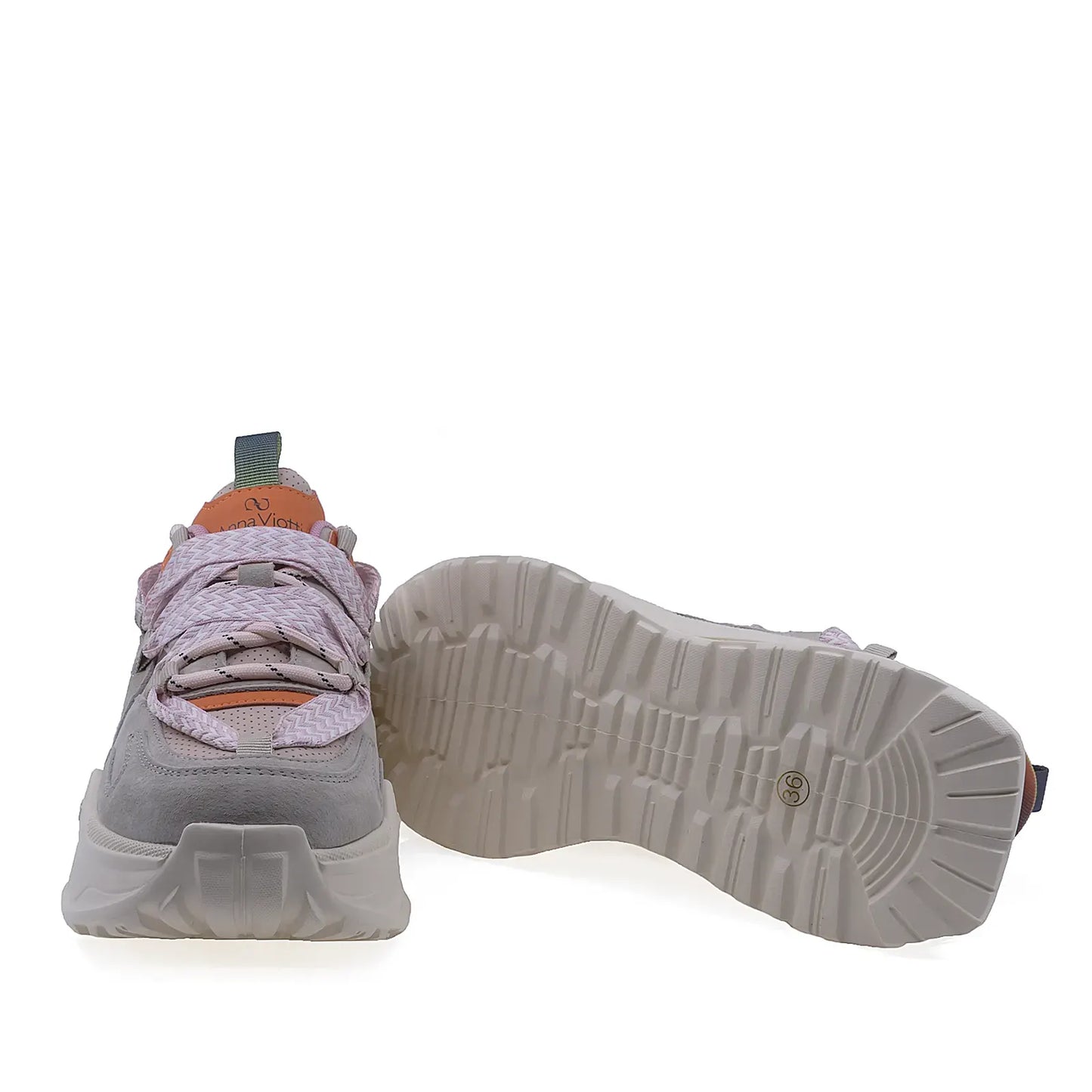 Pantofi dama sport Goretti piele intoarsa D106-3 roz/multi